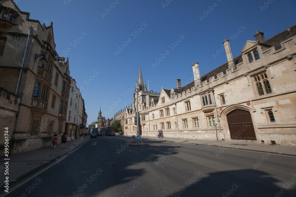 All Souls College on the Oxford High Street, part of Oxford University in the UK