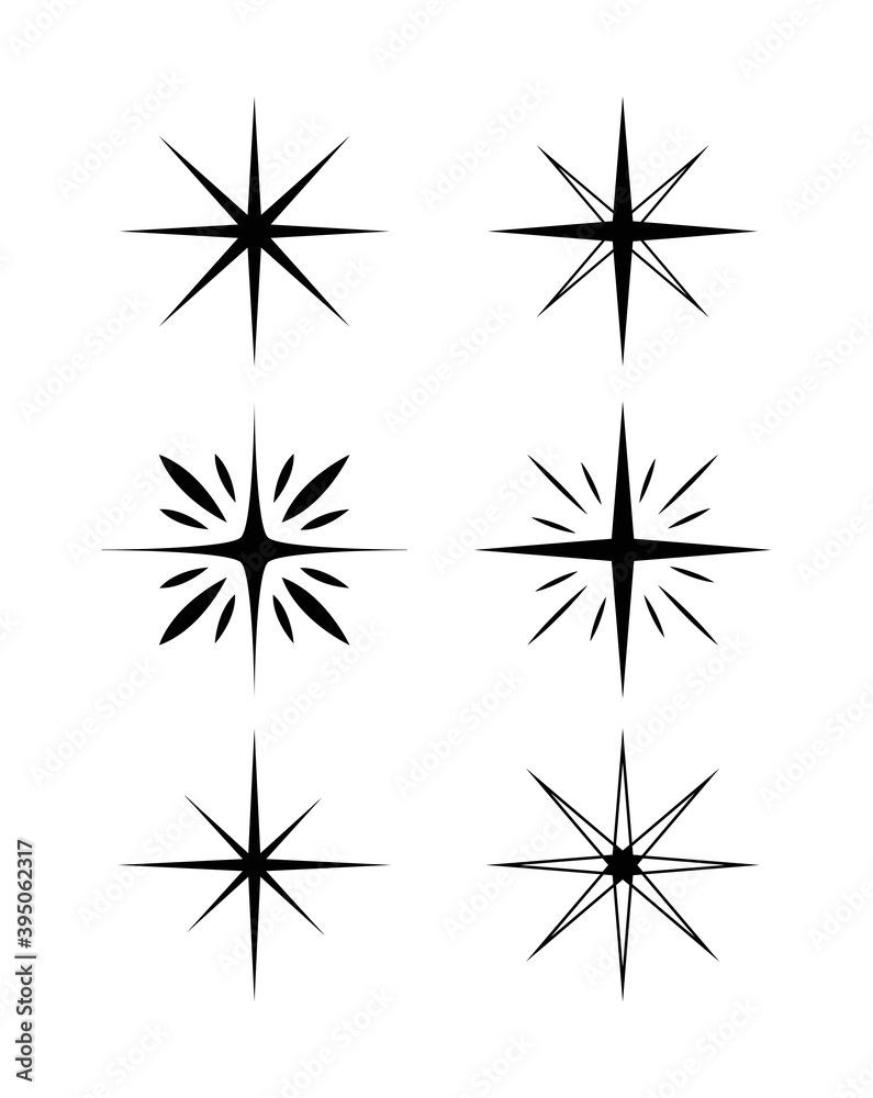 star silhouette style icon bundle vector design star silhouette style icon bundle vector design