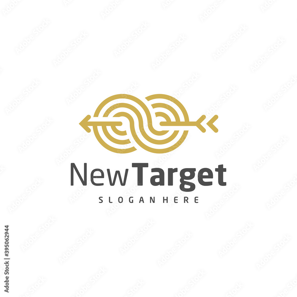 Infinity Target logo vector template, Creative Target logo design concepts, Icon symbol, illustration