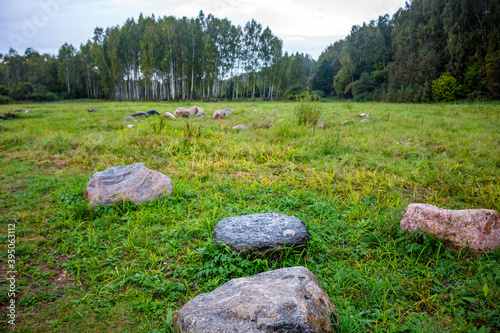 Stones in Landscaping Art Park 