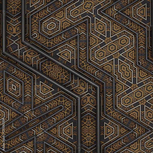 Abstract relief pattern in a modern decor style.