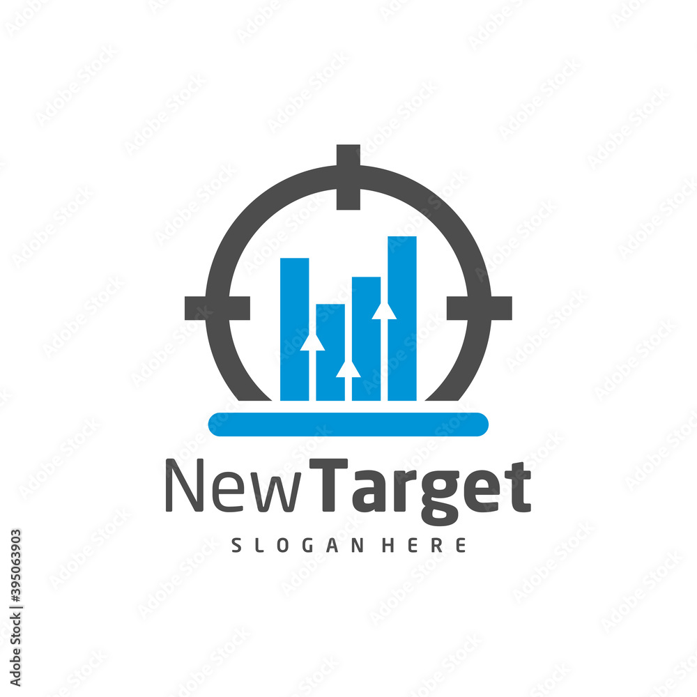 Stats Target logo vector template, Creative Target logo design concepts, Icon symbol, illustration Stats Target logo vector template, Creative Target logo design concepts, Icon symbol, illustration