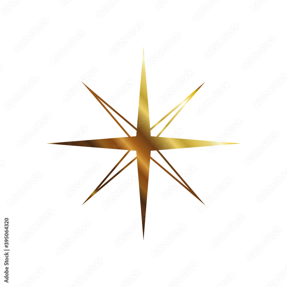 star of 8 points gold style icon vector design star of 8 points gold style icon vector design