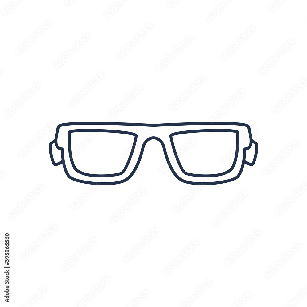 glasses optical, line style icon