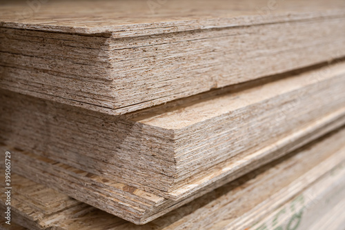 Obraz na plátně OSB sheets are stacked in a hardware store