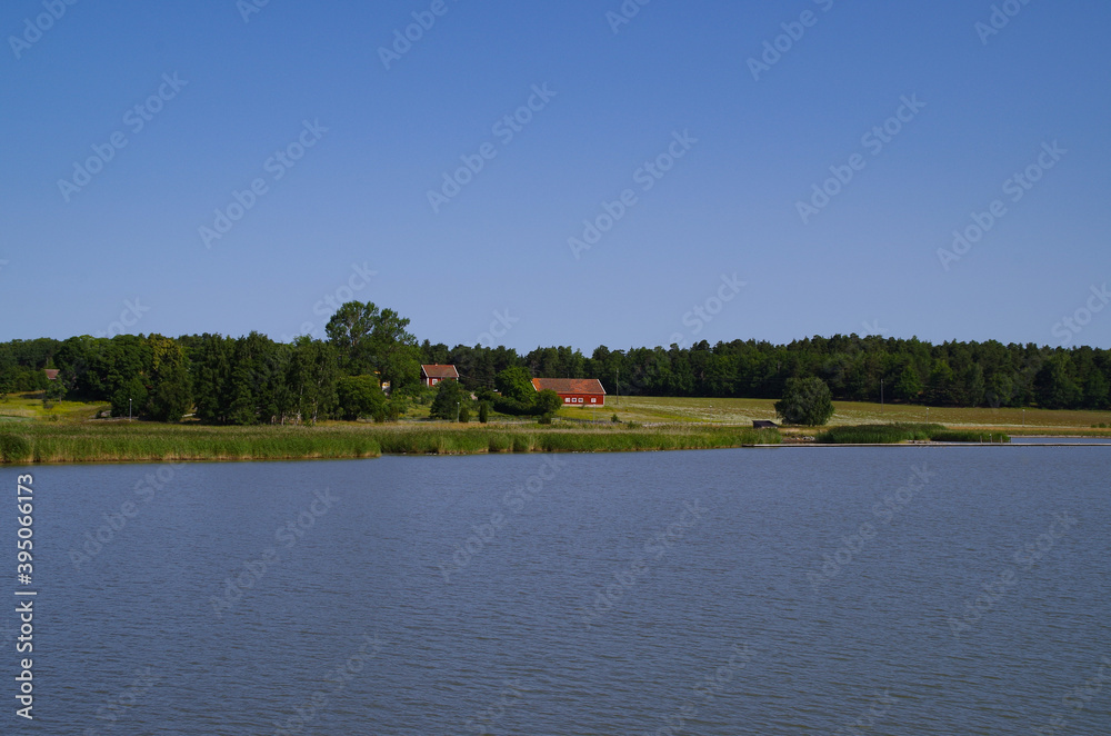 landscape with sea and blue sky landscape with sea and blue sky