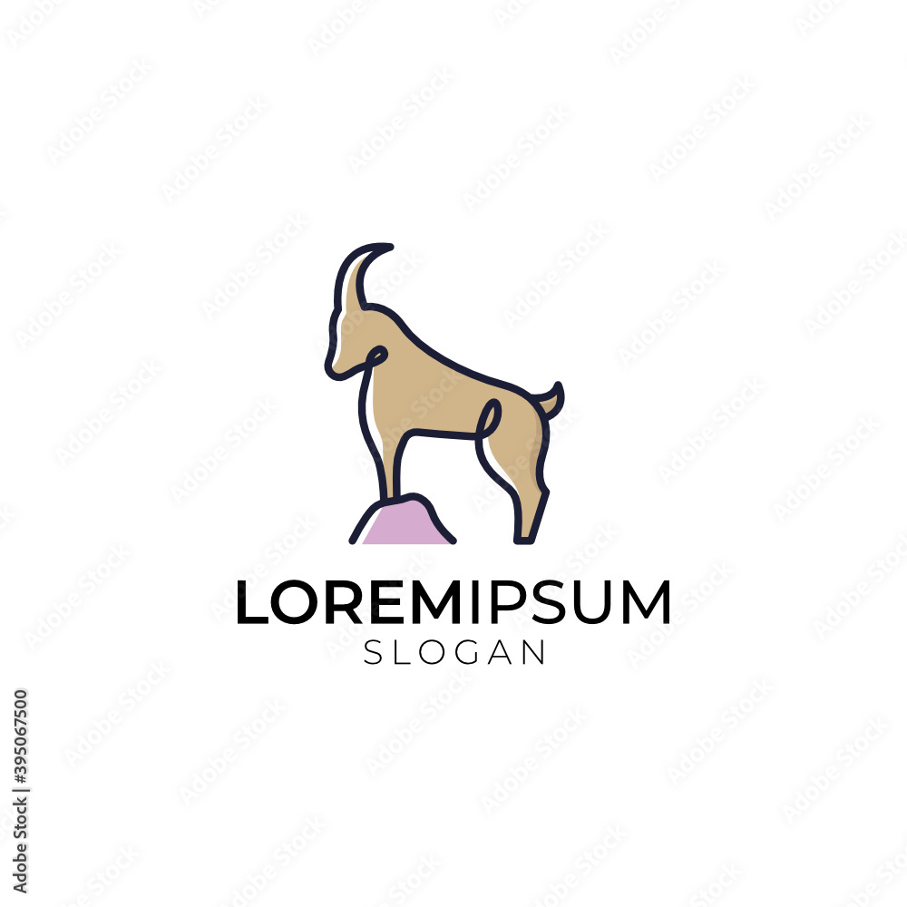 Animal line art simple logo design 