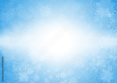 Vector : Snow flake with blue background