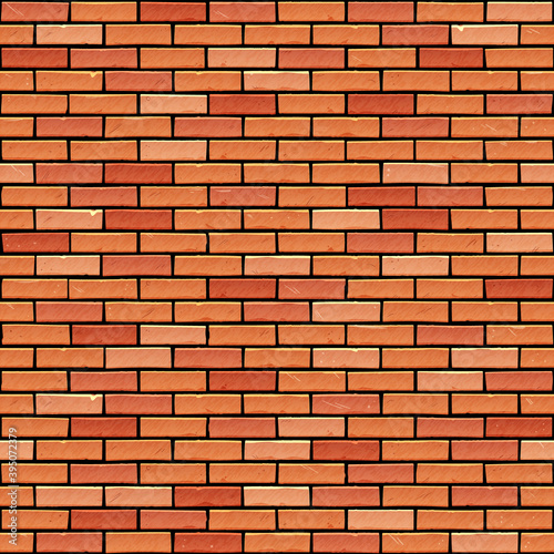 Valokuvatapetti brick wall seamless repeating pattern vector illustration