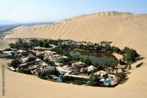 Hucachina, oasis in the desert in Peru