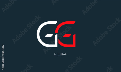 Alphabet letter icon logo GG