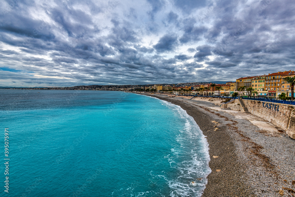 view of the beach in Nice
