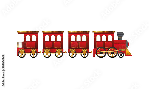 merry christmas red train vector design