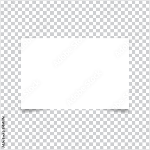 White sheet of A4 paper on a transparent background. Vector illustration .