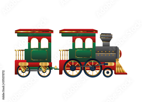 merry christmas green, train vector design