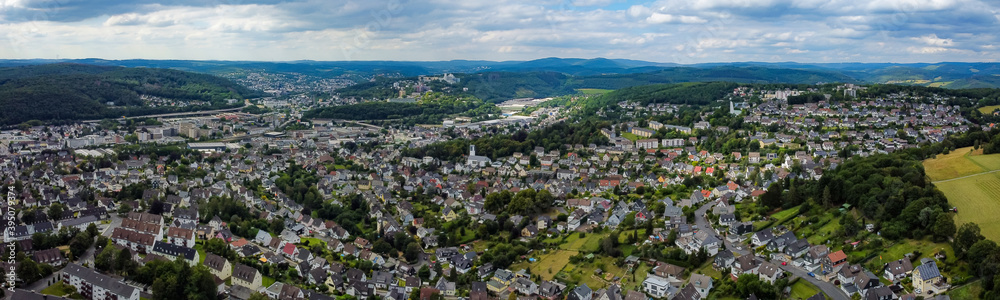 View over the university of Siegen and Weidenau