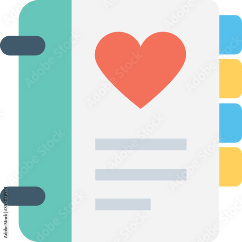 
Love Notebook Vector Icon
