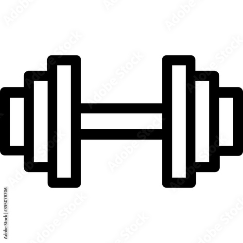 
Dumbbell Vector Line Icon
