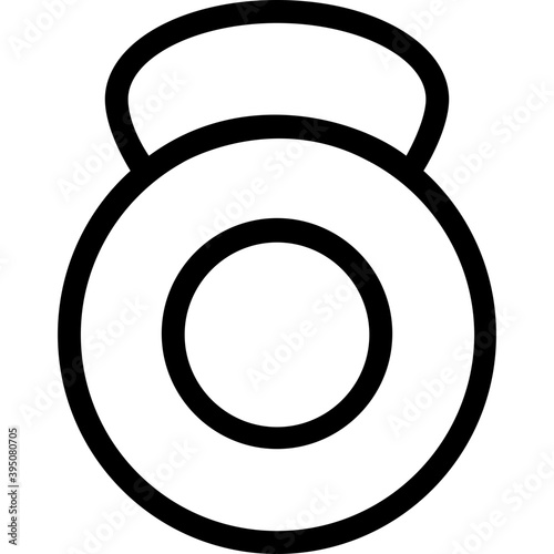 
Kettlebell Ball Vector Line Icon
