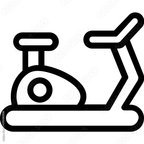 
Stationary Cycle Vector Line Icon
