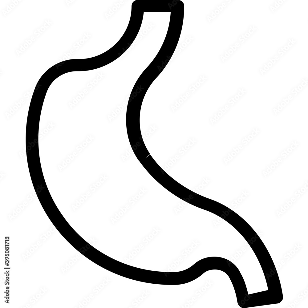 Fototapeta premium Stomach Vector Line Icon 