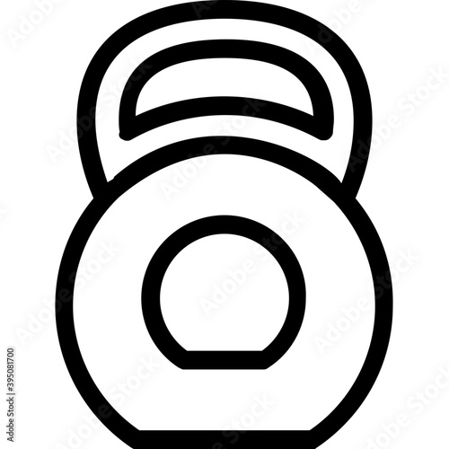 
Kettlebell Ball Vector Line Icon
