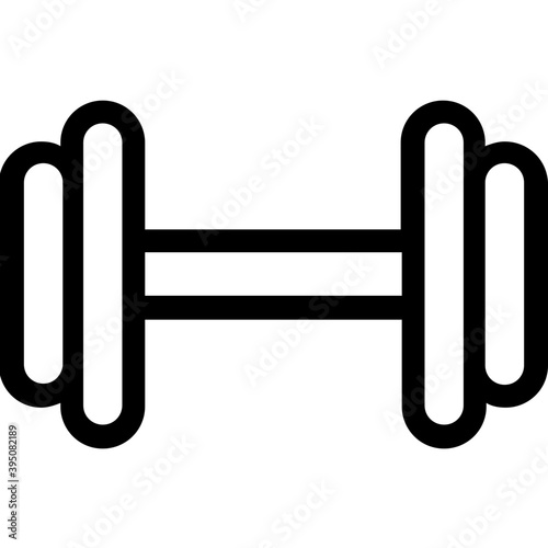 
Dumbbell Vector Line Icon
