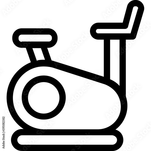 
Stationary Cycle Vector Line Icon
