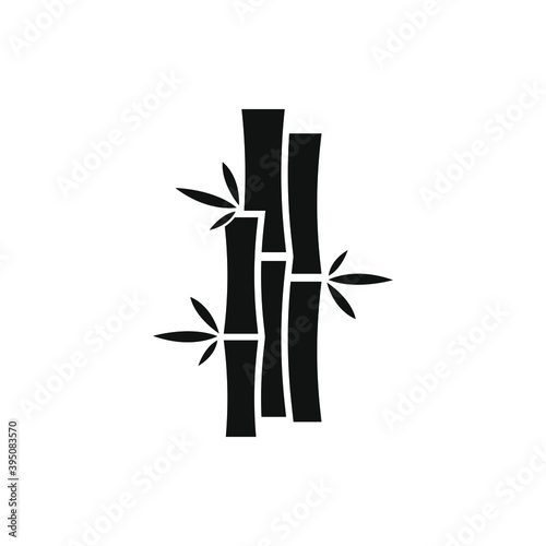 Fototapeta Naklejka Na Ścianę i Meble -  Bamboo icon flat style isolated on white background. Vector illustration
