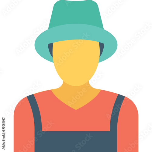 
Gardener Flat Vector Icon
