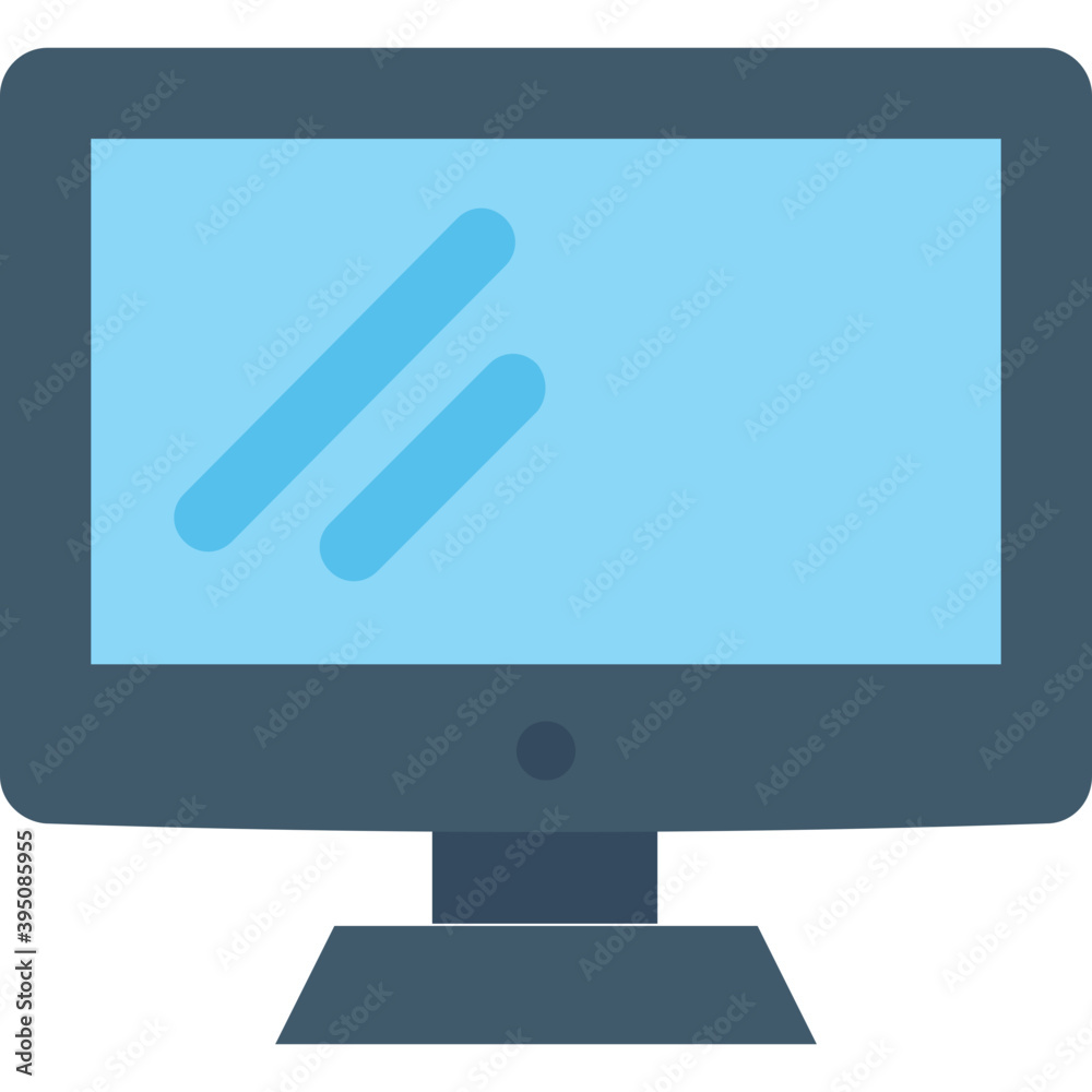 
Monitor Flat Vector Icon

