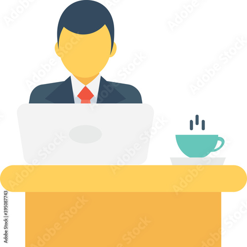 
Public Speaker Flat Vector Icon
