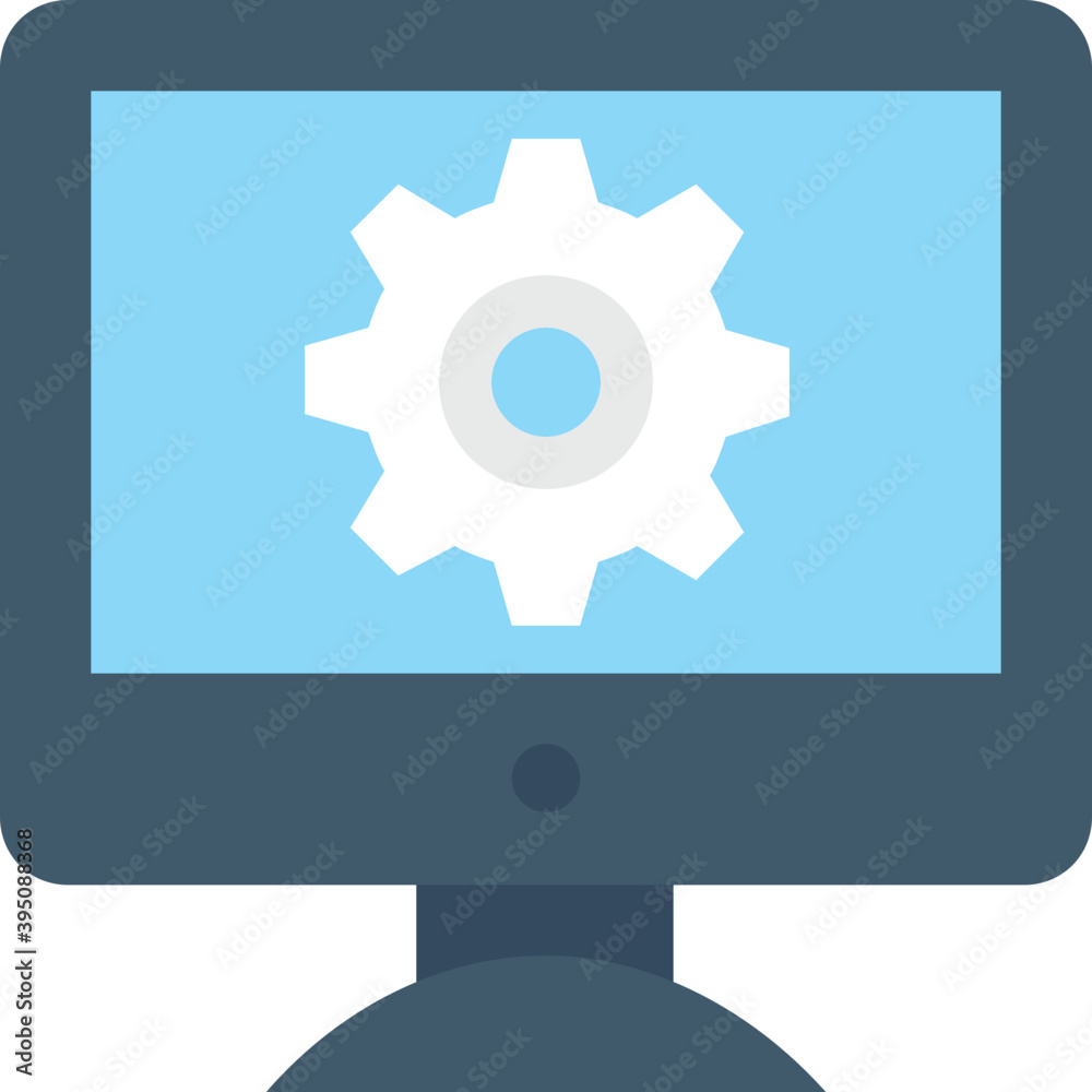 
Monitor Flat Vector Icon
