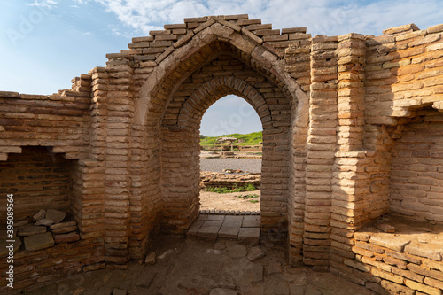 ruins of the ancient city of Sauran in Central Asia photo