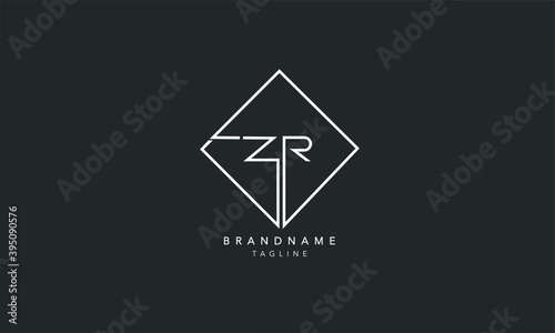 Alphabet letters Initials Monogram logo ZR, RZ, Z and R
