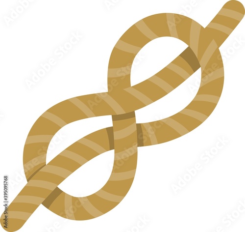 Vector emoticon illustration of a knot