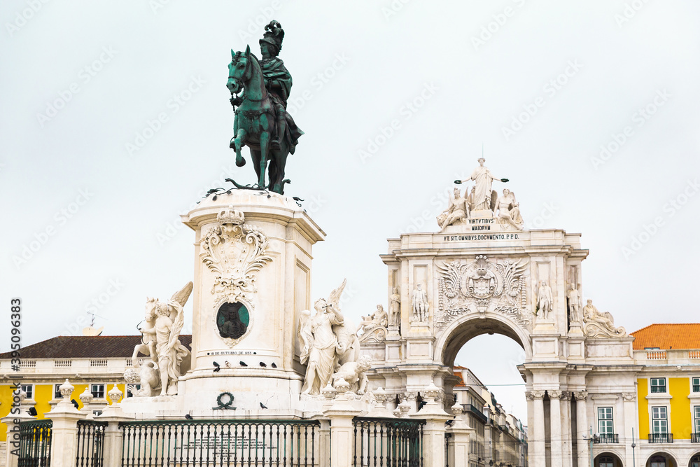 Obraz premium Praça do Comércio, Lisboa, Portugal, Lisbon, Arco da Rua Augusta