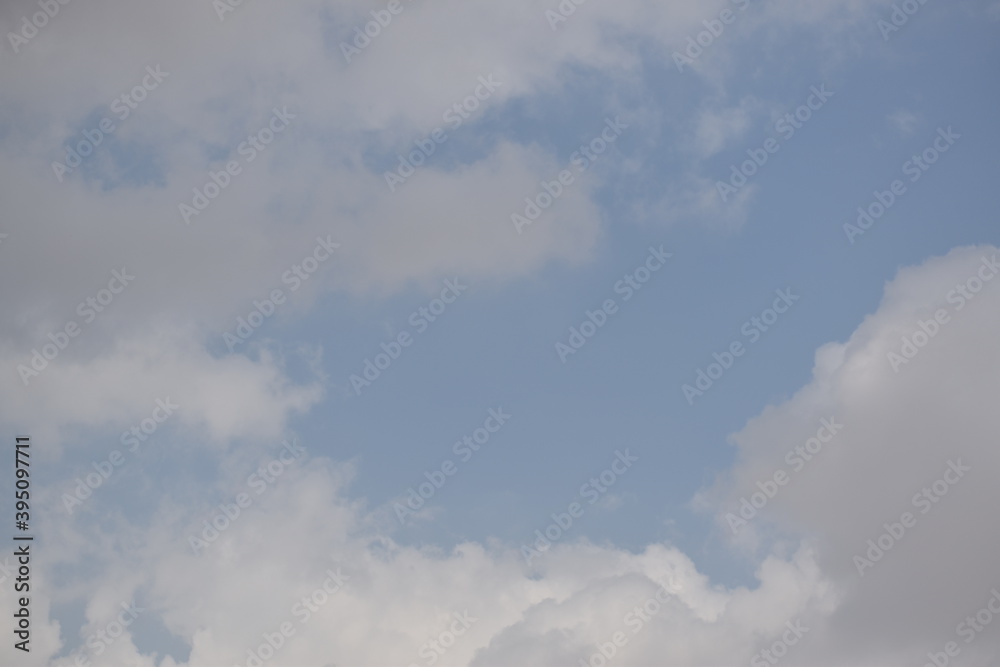 Blue sky with puffy white clouds. Blue sky with puffy white clouds.