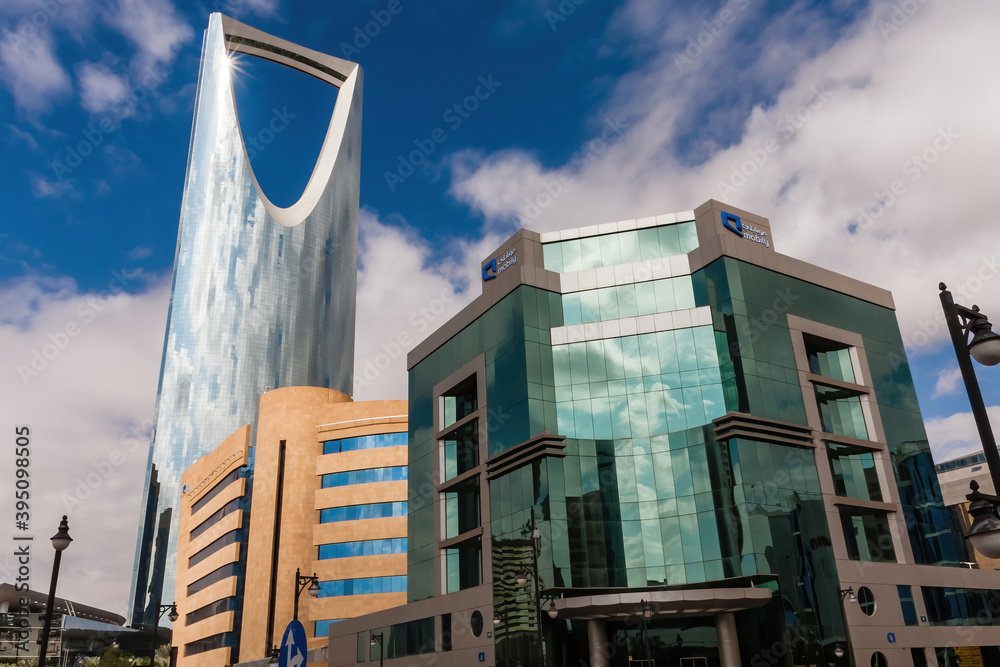 November 23, 2019 Riyadh, Saudi Arabia The headquarters of Mobily, a