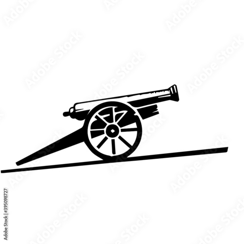 Cannon, war, weapon icon vector image. Can also be used for objects. Suitable for use on web apps, mobile apps and print media.