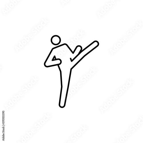 kin geri, karate line icon. Signs and symbols can be used for web, logo, mobile app, UI, UX