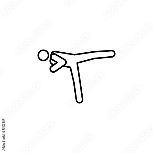 batagson tok chigui, karate line icon. Signs and symbols can be used for web, logo, mobile app, UI, UX