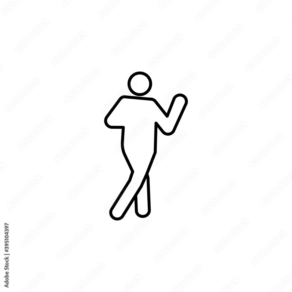 ushiro chudan empi uchi, karate line icon. Signs and symbols can be used for web, logo, mobile app, UI, UX ushiro chudan empi uchi, karate line icon. Signs and symbols can be used for web, logo, mobile app, UI, UX