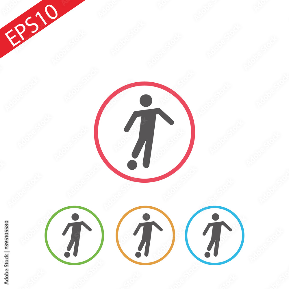 Stick figure stickman icons circle set vector isolated on white background Stick figure stickman icons circle set vector isolated on white background