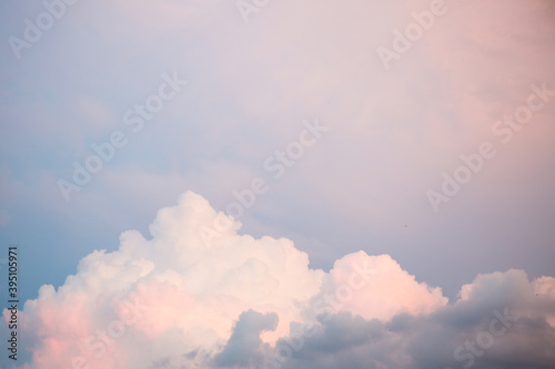Beautiful textured sky with clouds at sunset © Alik Mulikov