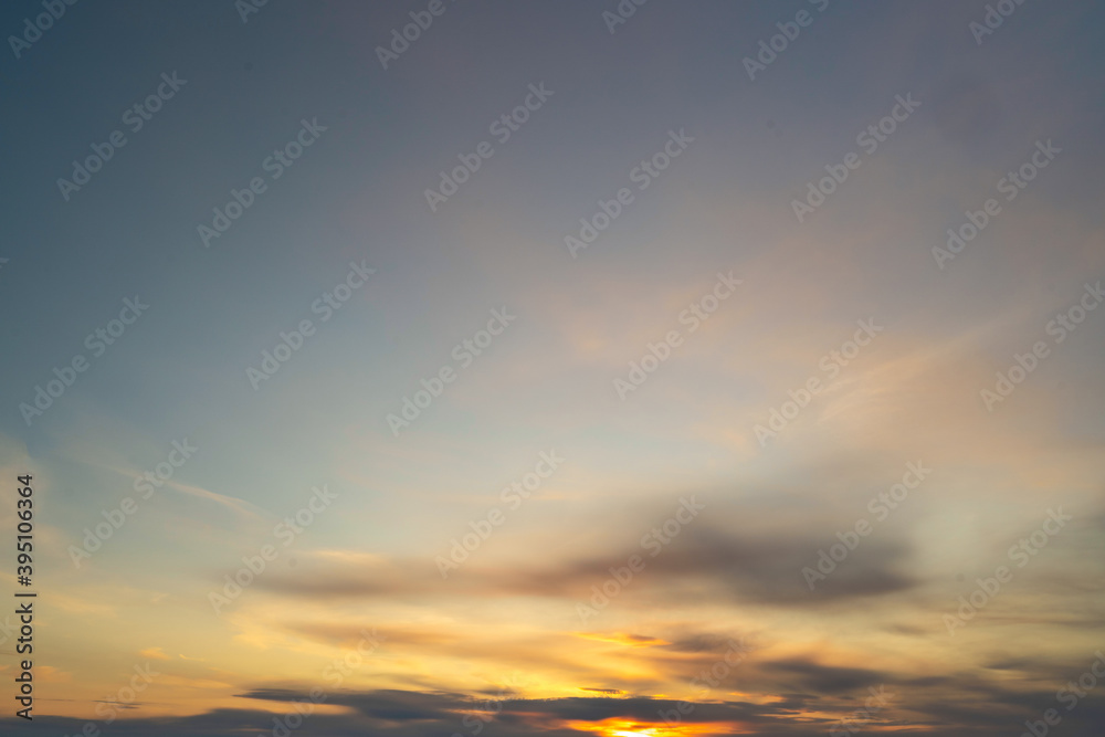 Beautiful textured sky with clouds at sunset Beautiful textured sky with clouds at sunset