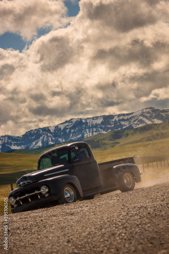 Old truck on mountain road © Darren
