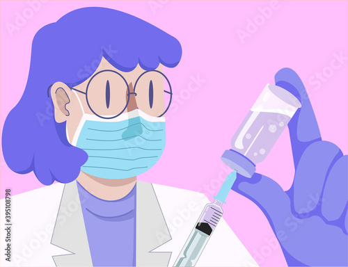 Doctor with Syringe and Vaccine