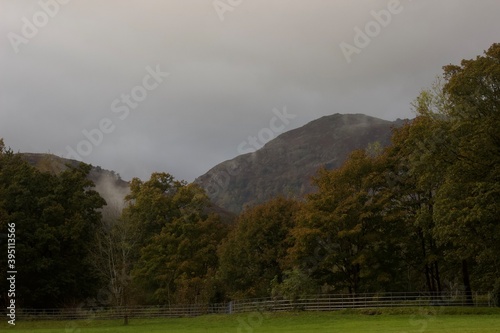 Lake District, trees, mountains, Ambleside