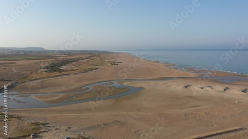 Aerial views of Rio Salado and the beaches next to Conil de la Frontera